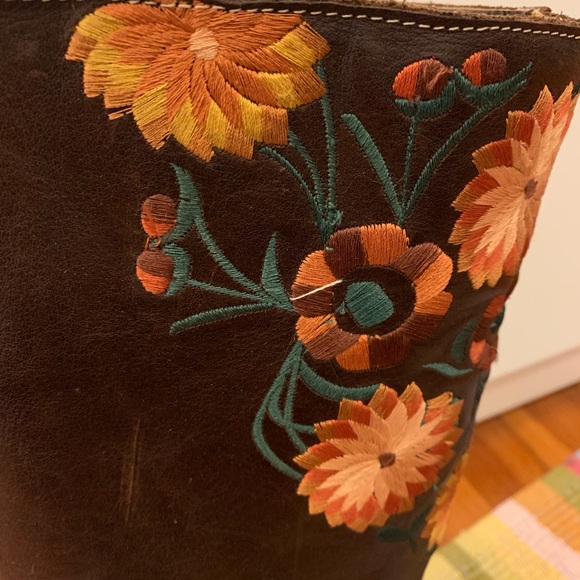 Sonja Vellere Embroidered Floral Leather Boots - Picture 8 of 8